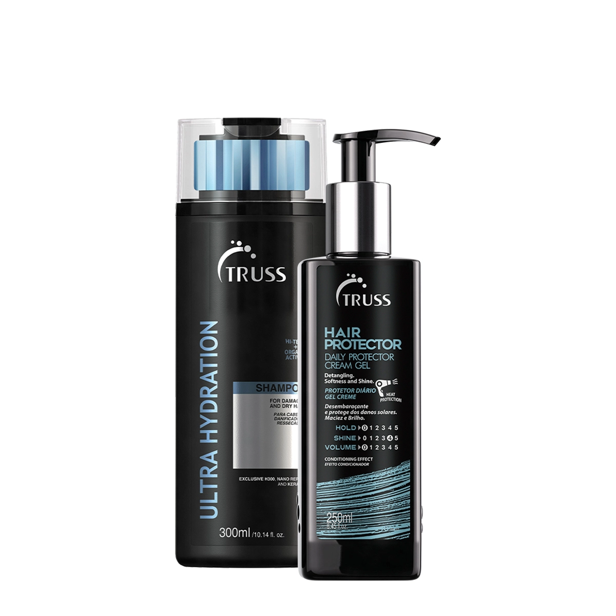 Kit Truss Ultra Hydration Shampoo E Hair Protector Leave-in Desembaraçante (2 Produtos)
