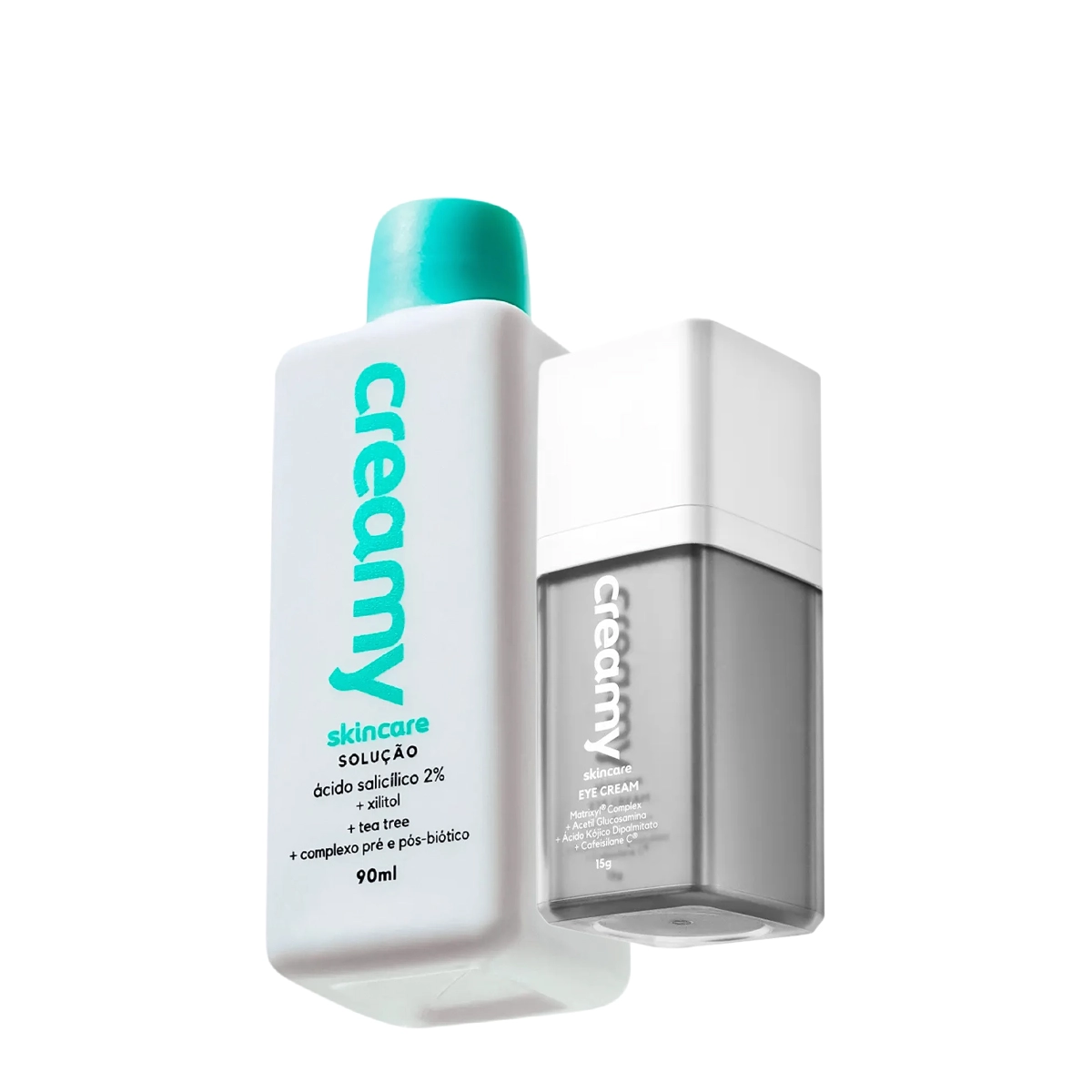 Kit Creamy Ácido Salicílico Solução Tônica Antiacne E Eye Cream Creme Antirrugas Clareador (2 Produtos)