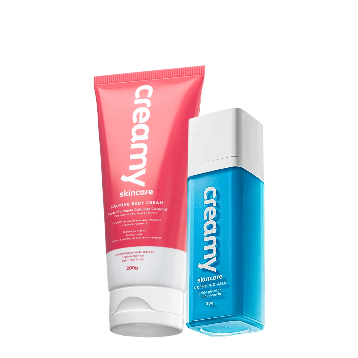 Produto Kit_Creamy_Skincare_Acido_Skincare_Glicolico_e_Calming_Body_Cream_Evas_1