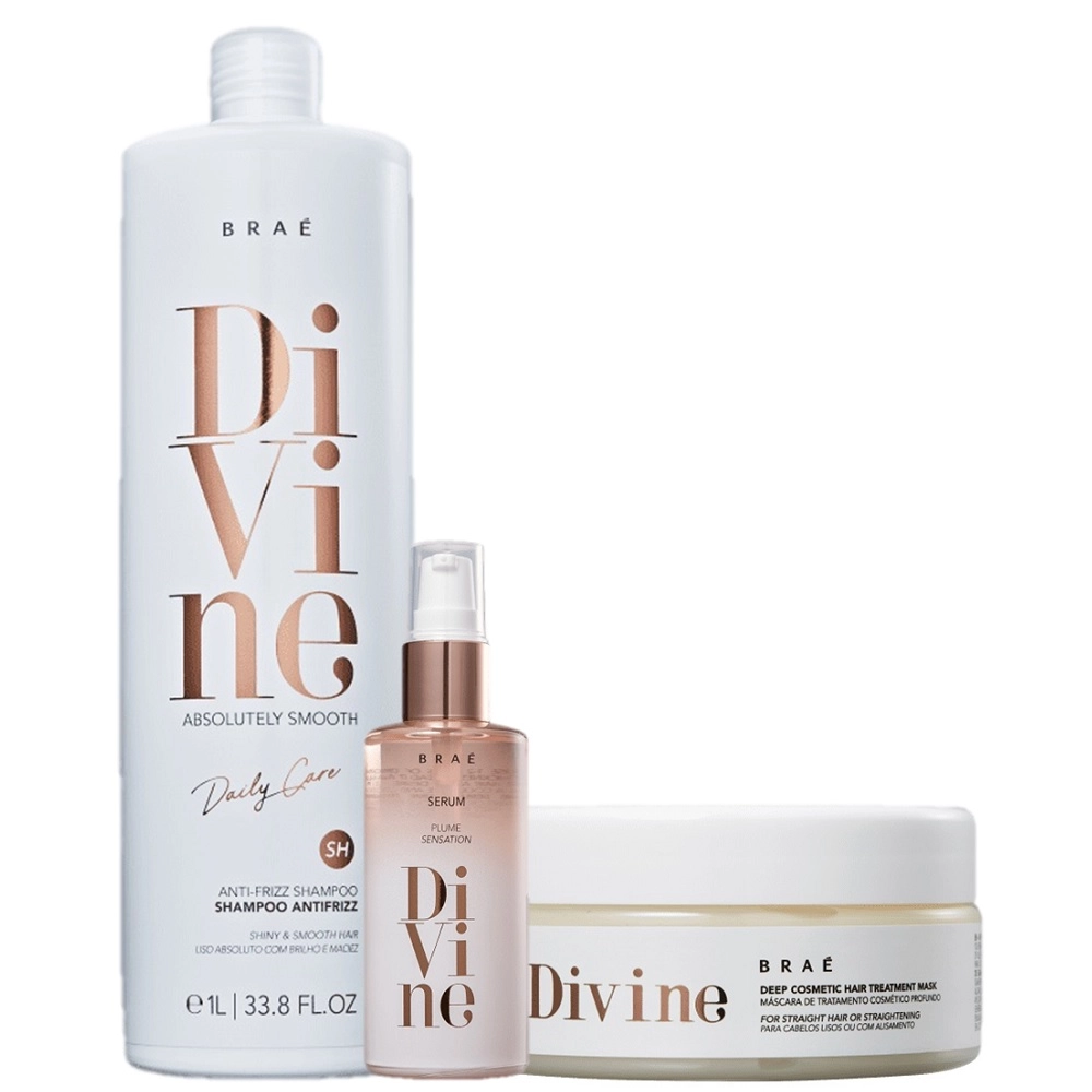 Kit Braé Divine Limpeza E Hidratacao Eficaz (3 Produtos)