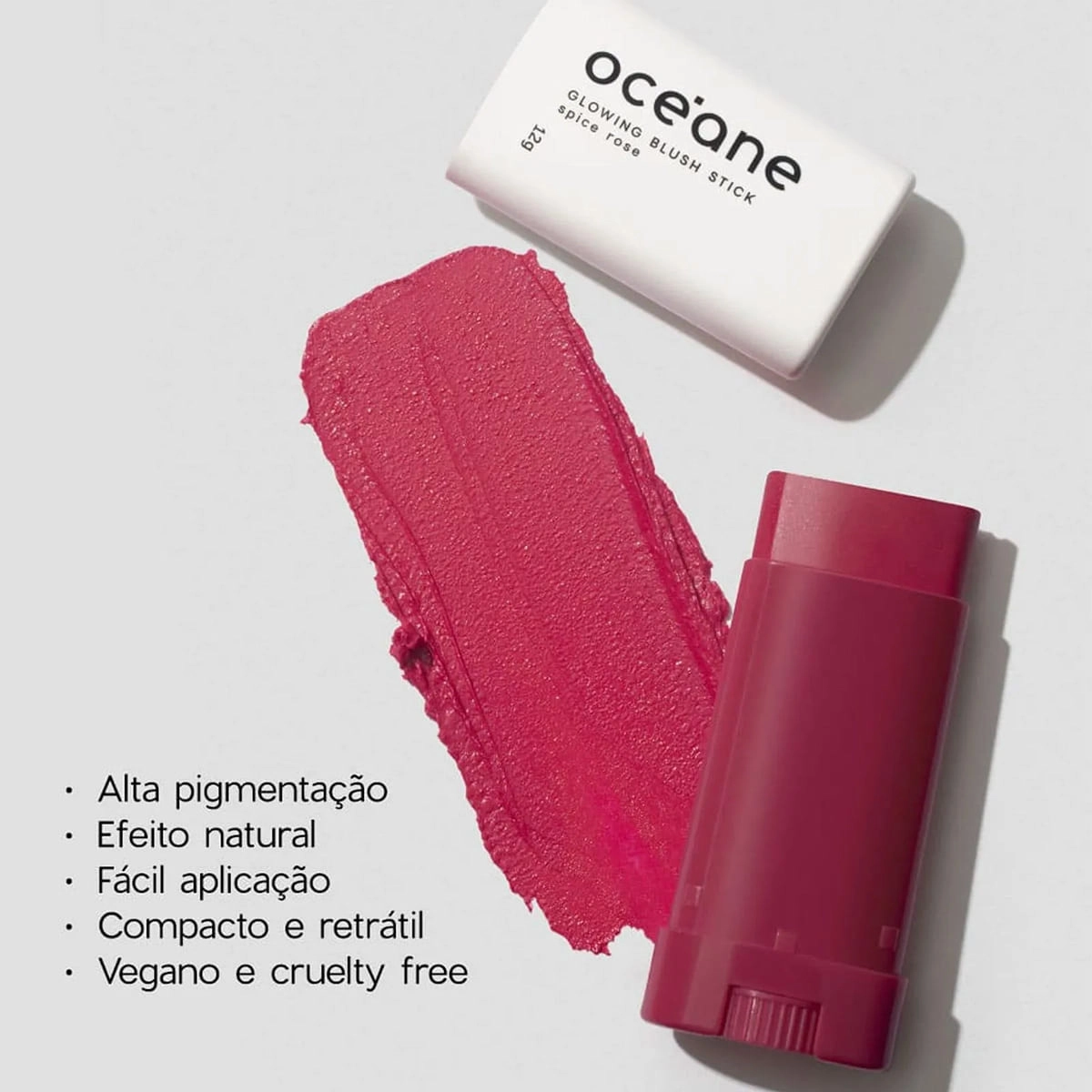 Produto Oceane_Limited_Glowing_Stick_Spice_Pink_Rosa_Blush_em_Bastao_12g_Evas_2