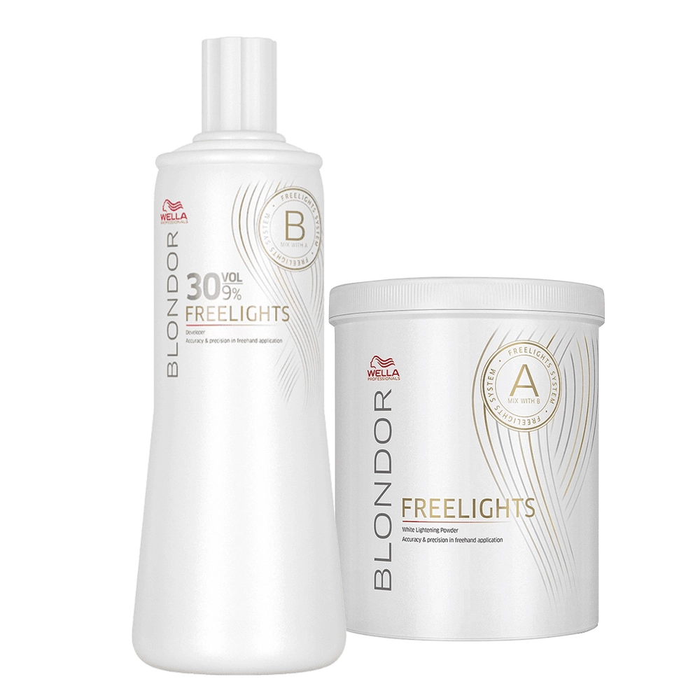 Kit Wella Professionals Freelights Oxidante 9% 30 Volumes + Pó Descolorante (2 Produtos)