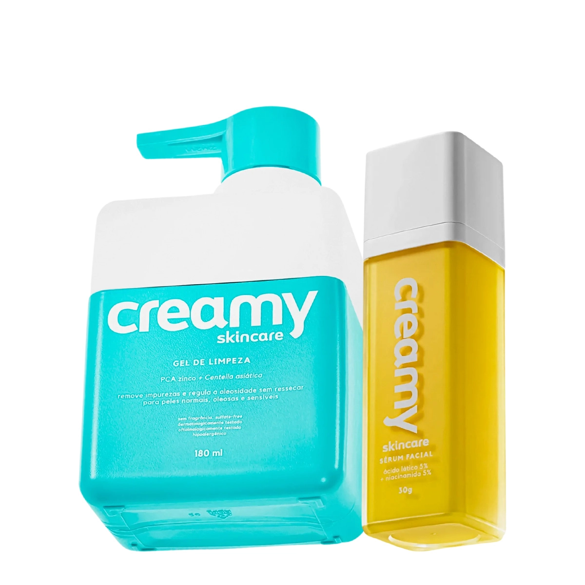 Produto Kit_Creamy_Acido_Latico_Serum_Facial_e_Gel_de_Limpeza_Evas_1