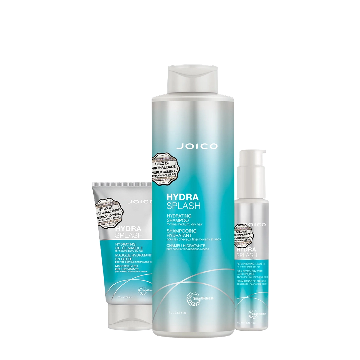 Kit Joico Hydra Splash Shampoo Máscara 150 Leave-in (3 Produtos)