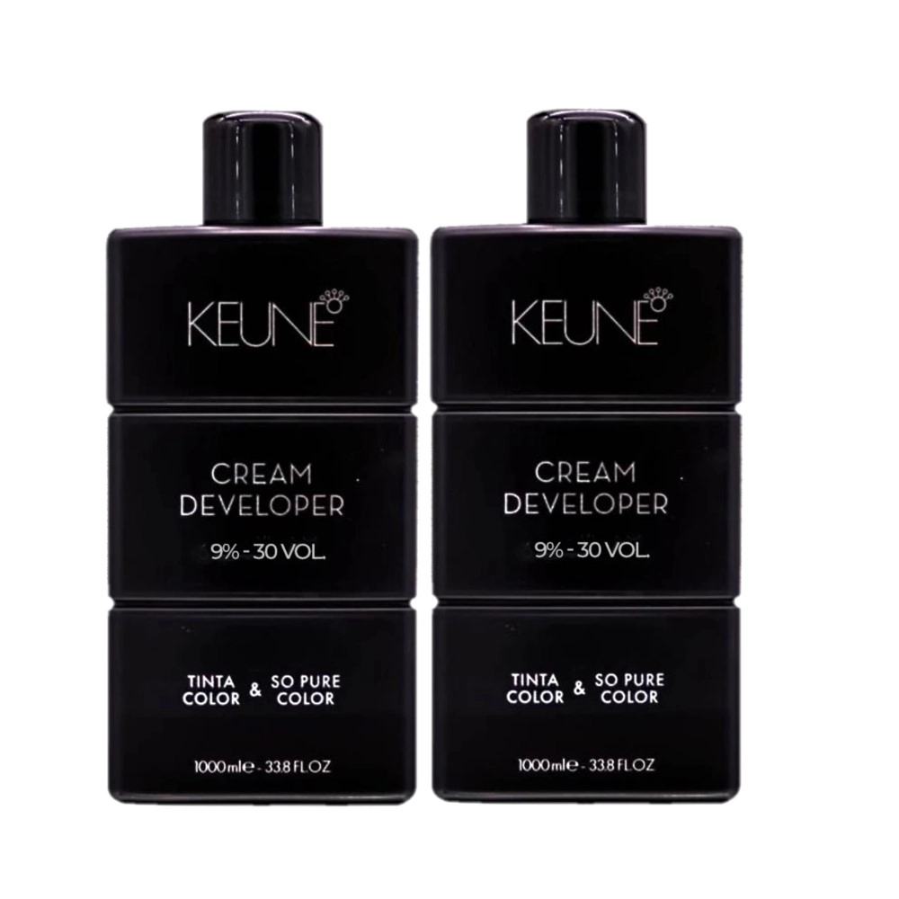 Kit Keune Tinta Color & So Pure Color 9% - 30 VOL Oxidante Cremoso 1L (2 Unidades)