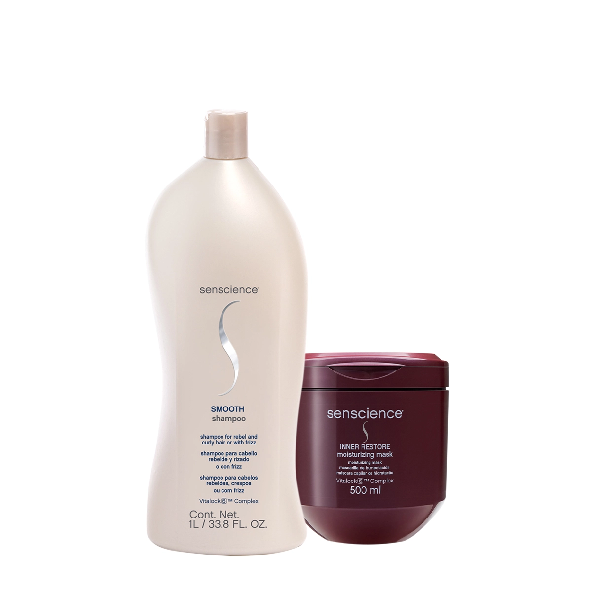 Kit Senscience Smooth Inner Shampoo Máscara (2 produtos) | Evas