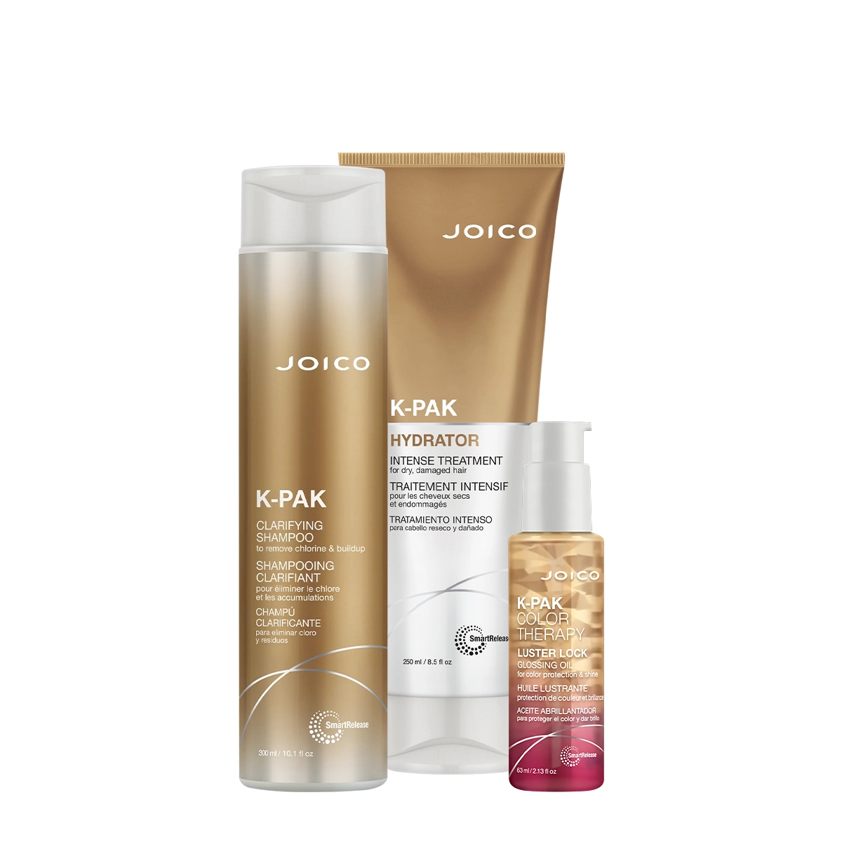 Produto  Kit_Joico_KPAK_Reconstrutor_Hydrator_Clarifying_Lock_Shampoo_Mascara_Oleo_Capilar_Evas_1 