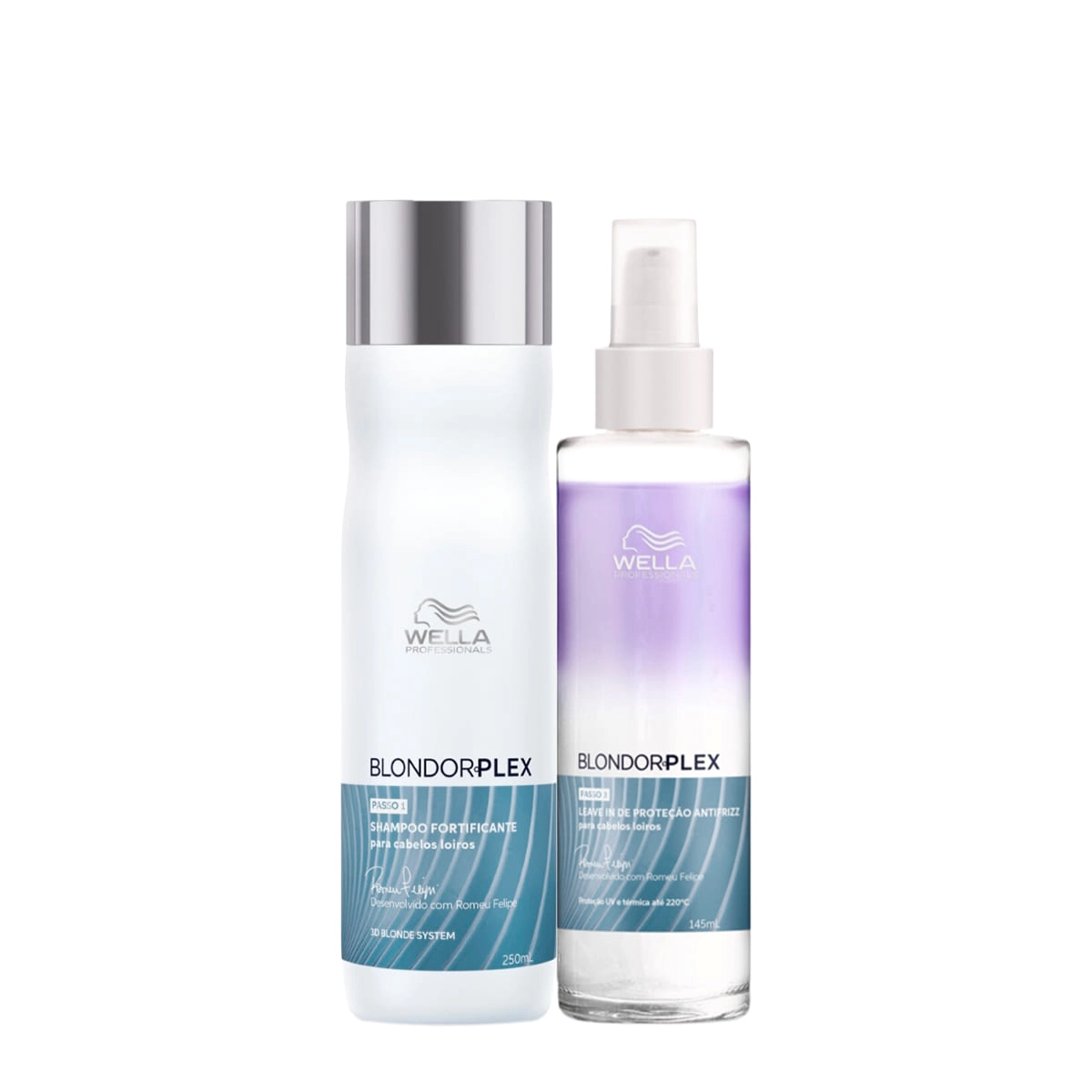 Kit Wella Professionals BlondorPlex Shampoo Leave-in Bifásico (2 Produtos)