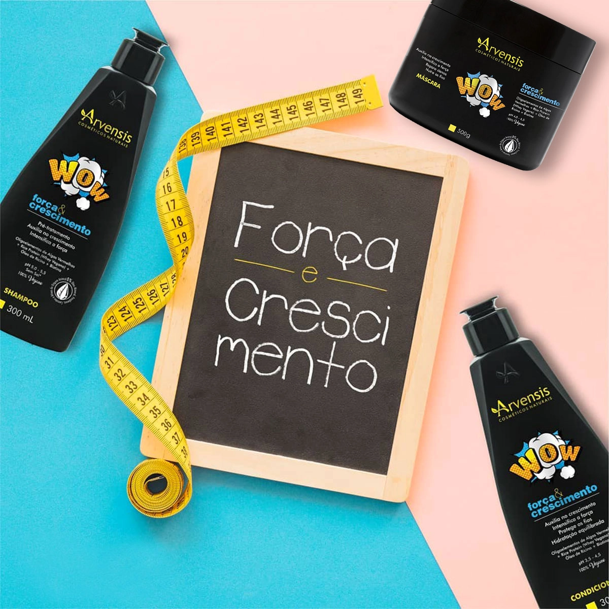 Produto Kit_Arvensis_Wow_Forca_Crescimento_Shampoo_Condicionador_Mascara_Grande_Evas_2
