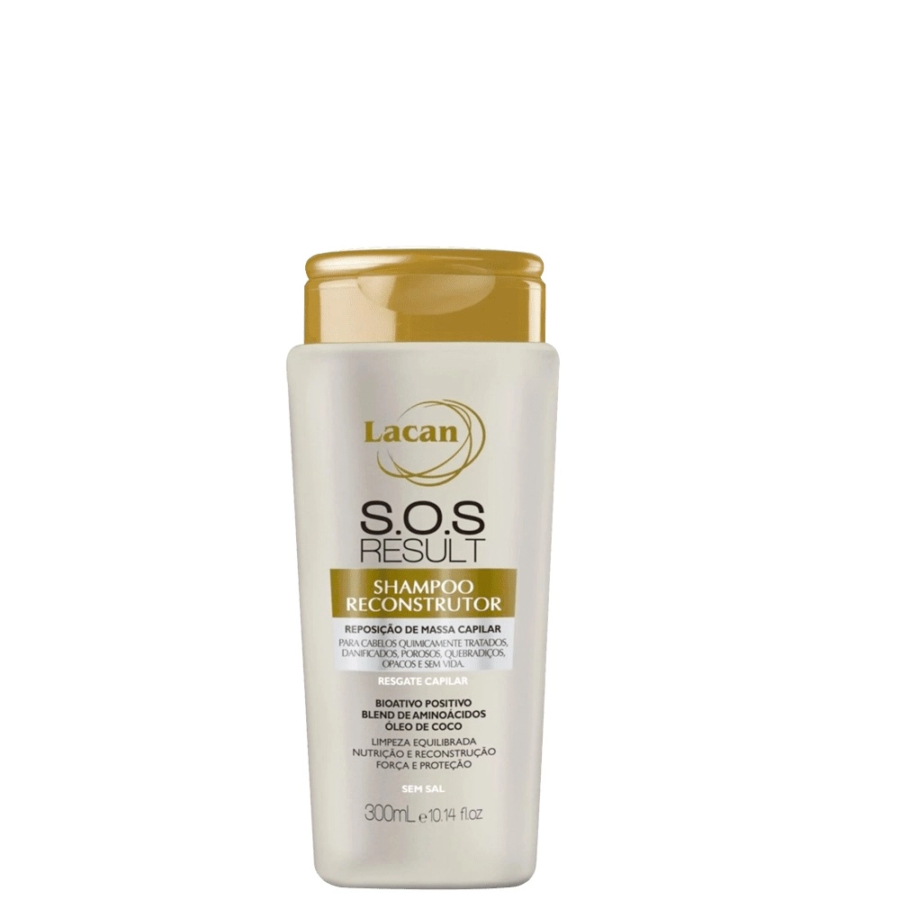 Produto Kit_Lacan_S-O-S_Result_Shampoo_Reconstrutor_300ml_2_Unidades_Evas_2