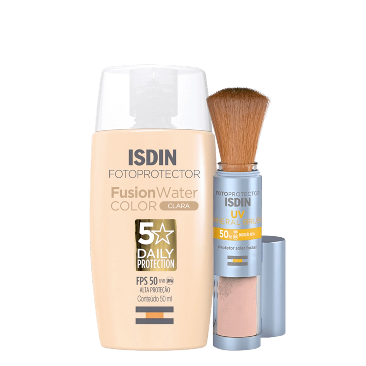 Produto Kit_ISDIN_Brush_Mineral_Fusion_Water_5_Stars_Color_Clara_Evas_1