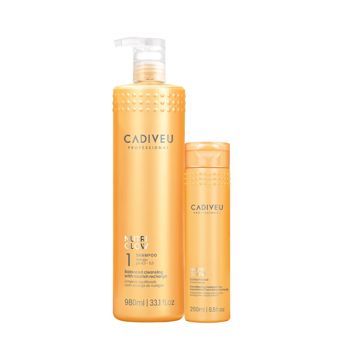 Kit Cadiveu Professional Nutri Glow Shampoo G E Condicionador P (2 Produtos)
