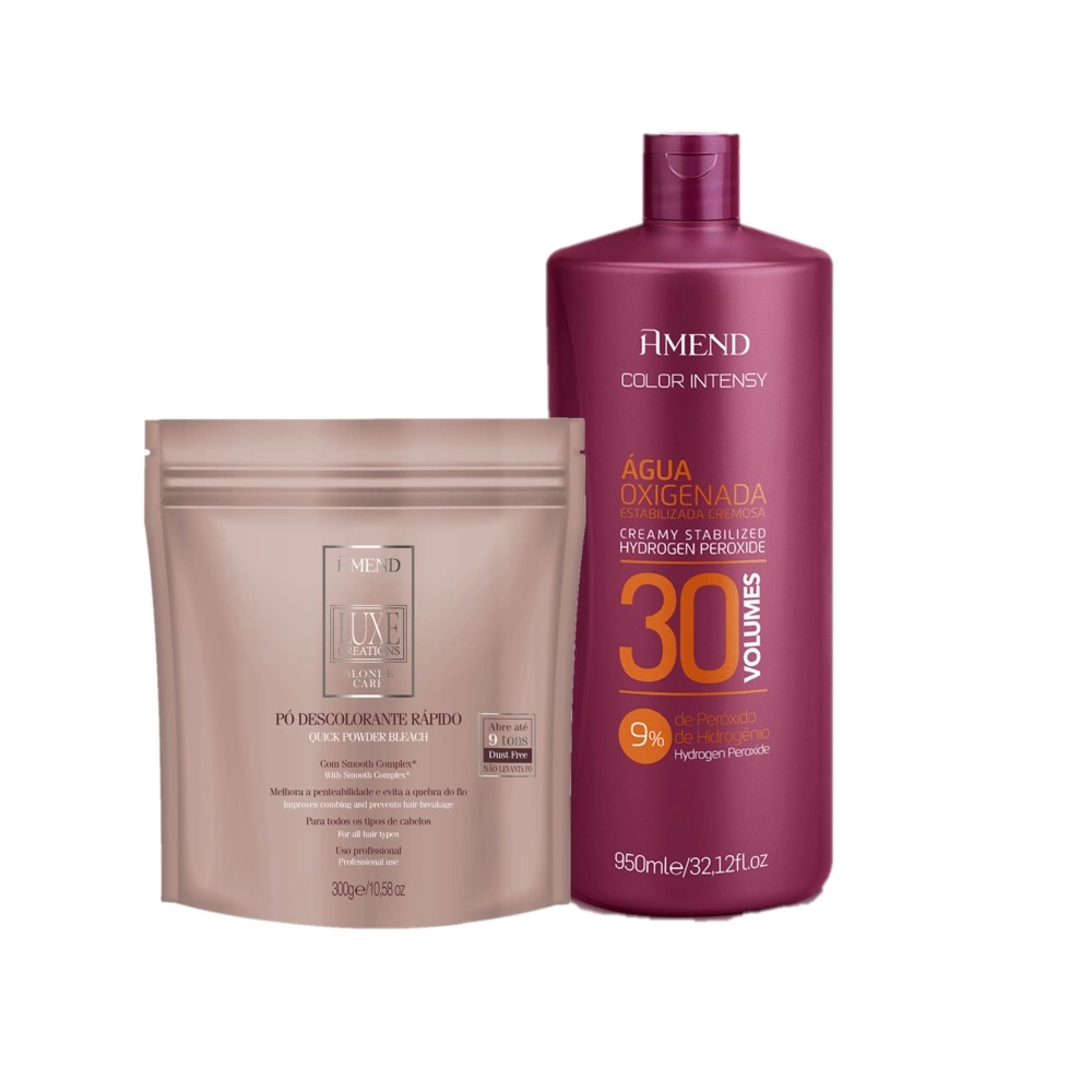 Amend Luxe Creations Pó Descolorante 300g E Color Intense OX 30v 950ml