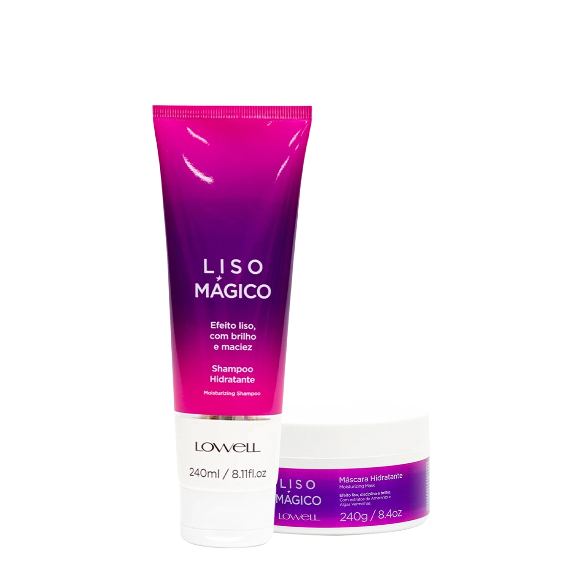 Kit Lowell Liso Mágico Shampoo Máscara (2 Produtos)