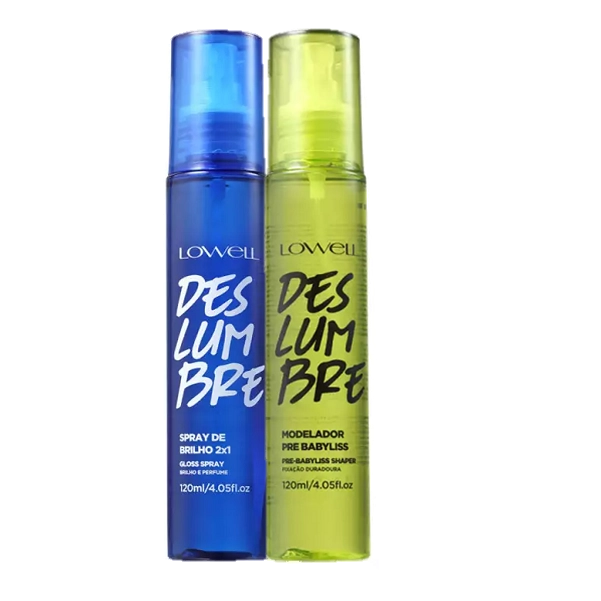 Produto Kit_Lowell_Deslumbre_2x1_Spray_de_Brilho_120ml_Pre_BabyLiss_120ml_Evas_1