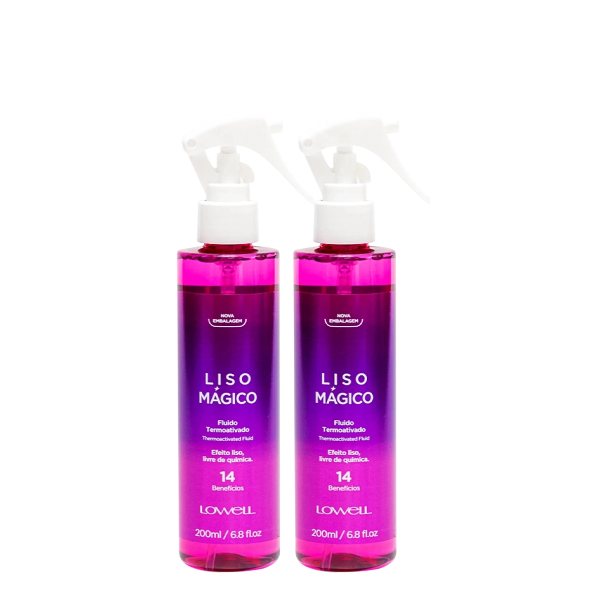 Kit Lowell Liso Mágico FluÃdo Termoativado Extra (2 Unidades)