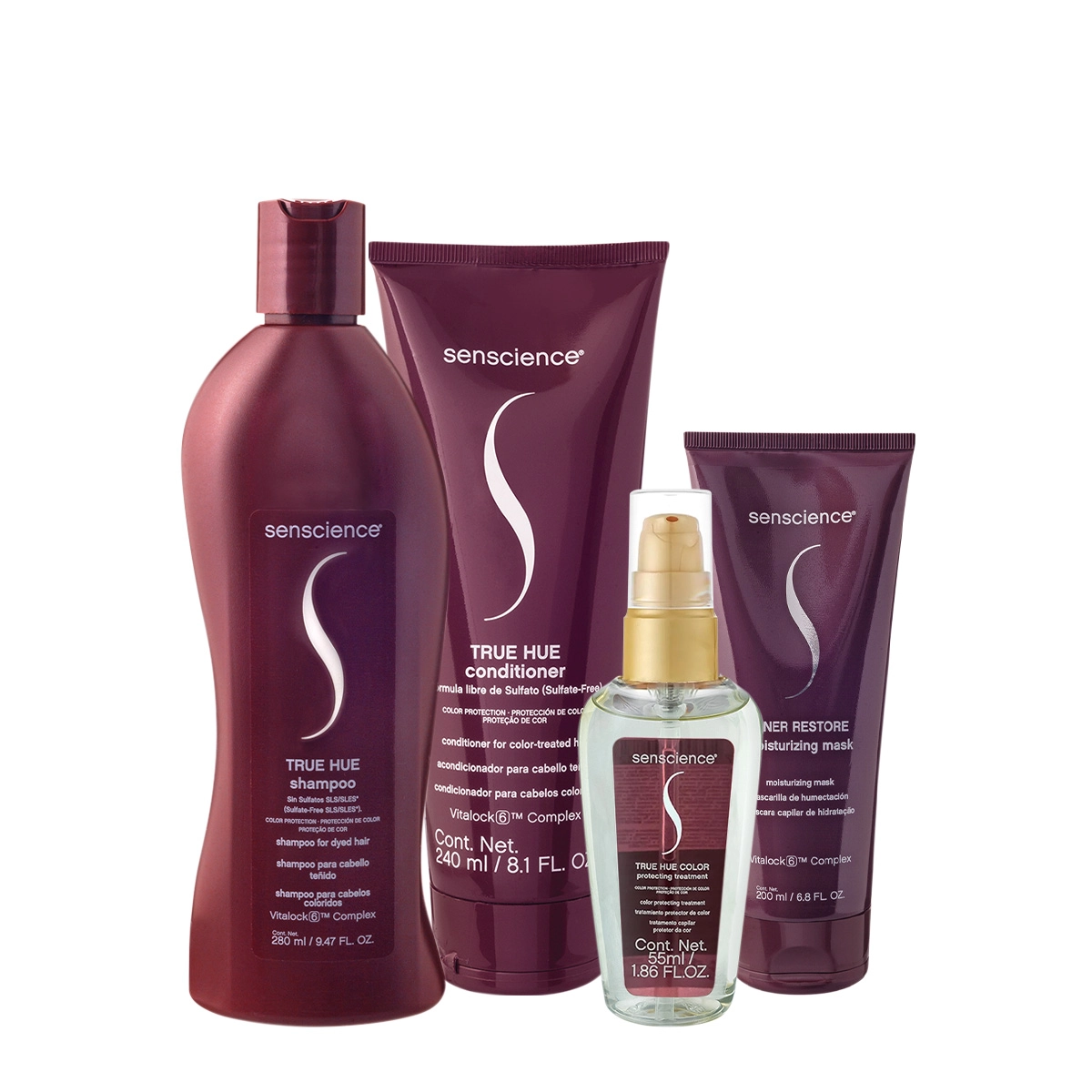 Kit Senscience True Hue Violet Color Inner Home Care Oil (4 Produtos)