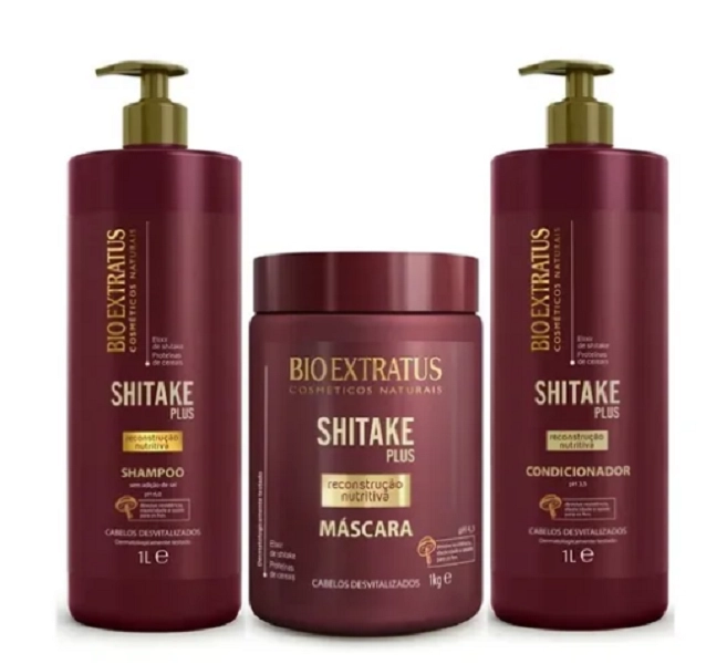 Bio Extratus Shitake Plus (Shampoo+Condicionador 1L+Mascara 1Kg)