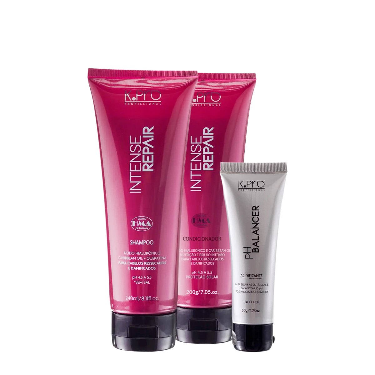 Kit K.Pro Professional Intense Repair Shampoo Condicionador E Acidificante (3 Produtos)