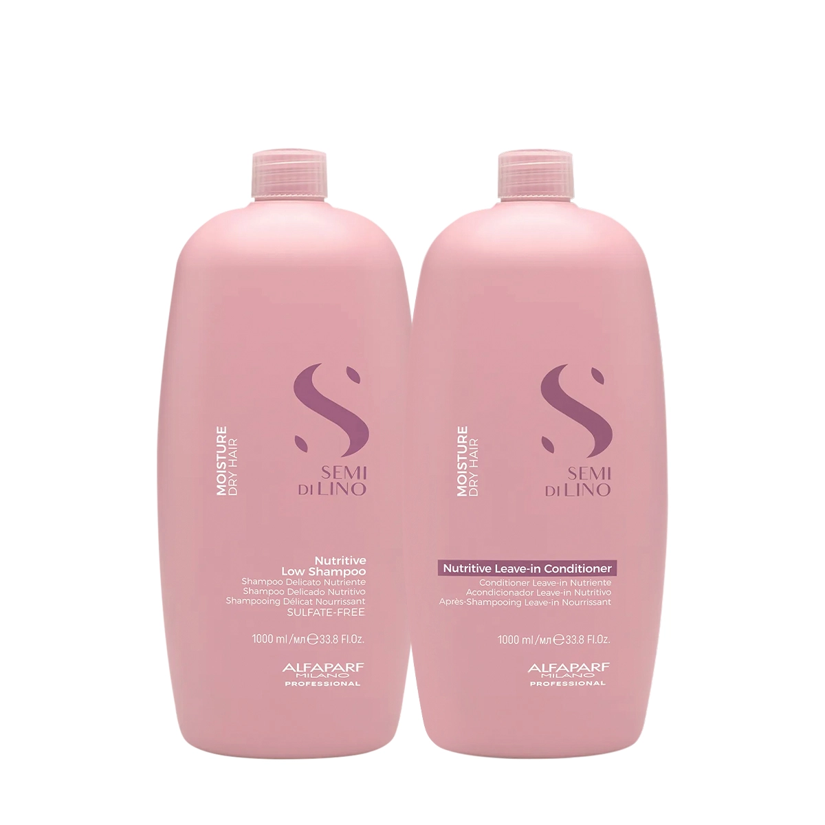 Kit Shampoo E Leave-in Alfaparf Milano Semi Di Lino Moisture Nutritive 2 Produtos