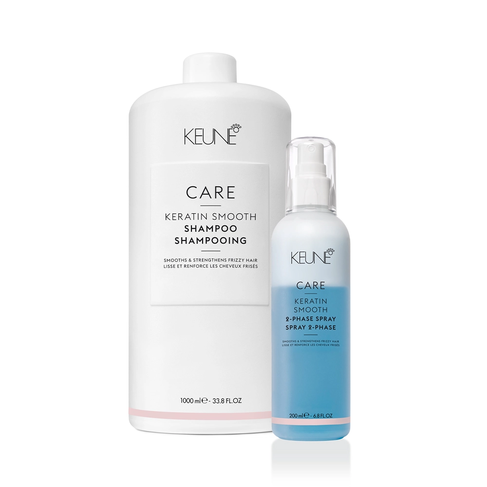 Kit Keune Care Keratin Smooth Shampoo Litro Phase (2 Produtos)