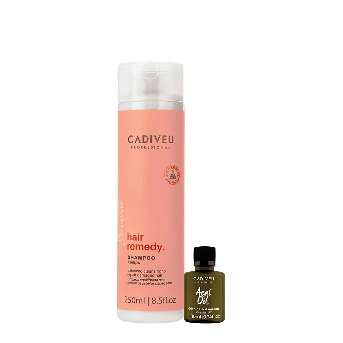 Kit Cadiveu Essentials Hair Remedy Shampoo E Açaí Oil (2 Produtos)