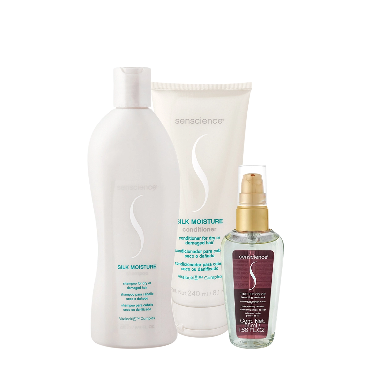 Kit Senscience True Hue Moisture Silk Duo Oil (3 Produtos)