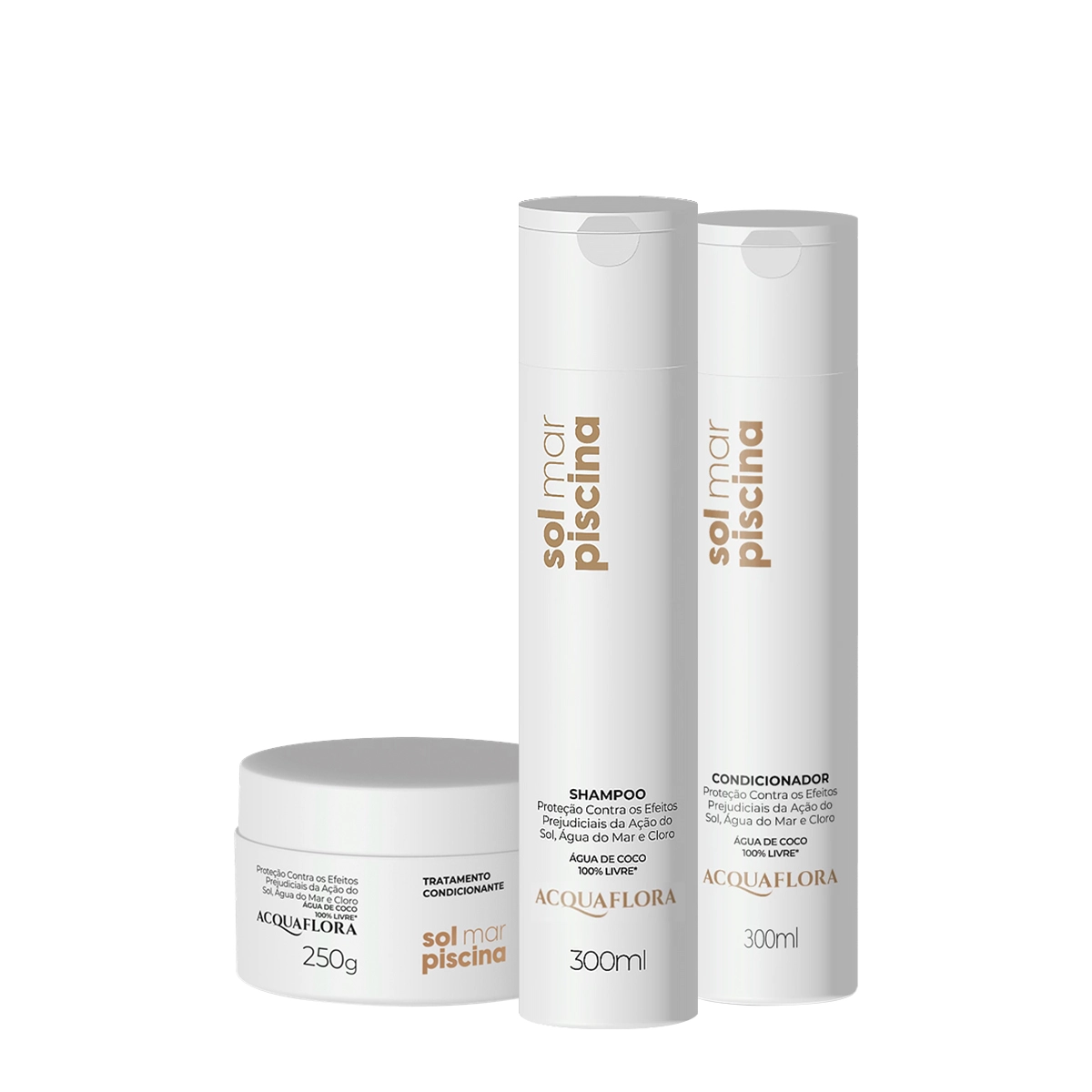 Kit Acquaflora Sol Mar Piscina Home Care (3 Produtos)