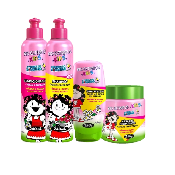Bio Extratus Kids Cabelos Cacheados Duo 240ml Mascara 250g E Finalizador 150g