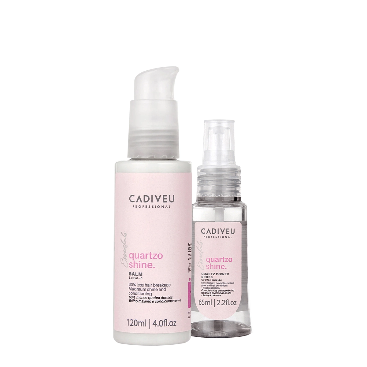 Kit Cadiveu Professional Essentials Quartzo Shine Oil Leave-in (2 Produtos)