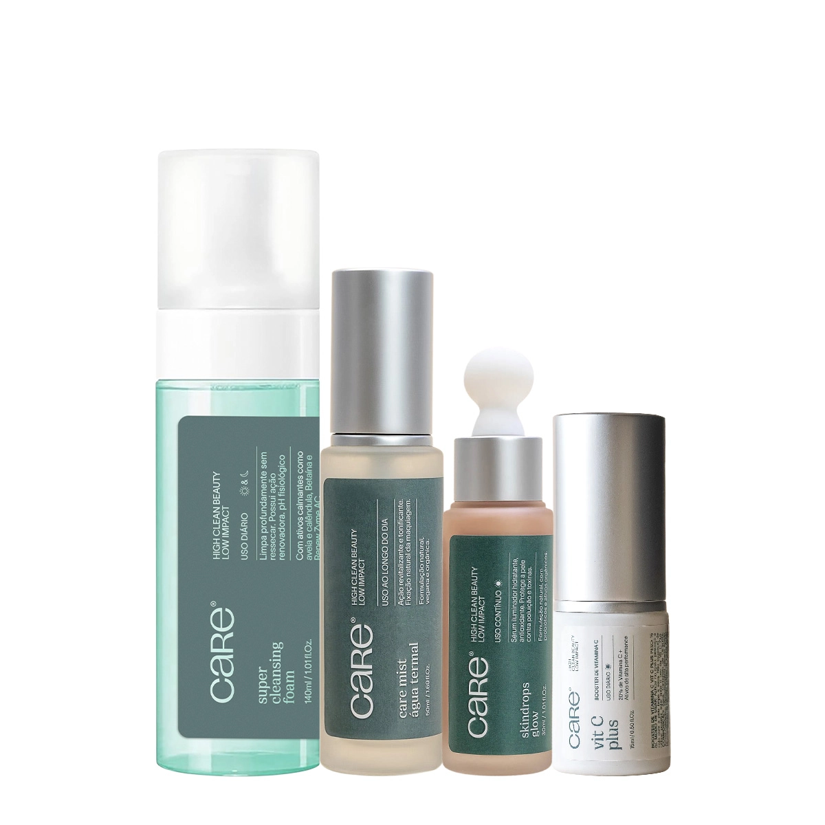 Produto Kit_Care_Natural_Beauty_Cleasing_Foam_Bruma_Vitamina_C_Skindrops_Glow_Evas_1