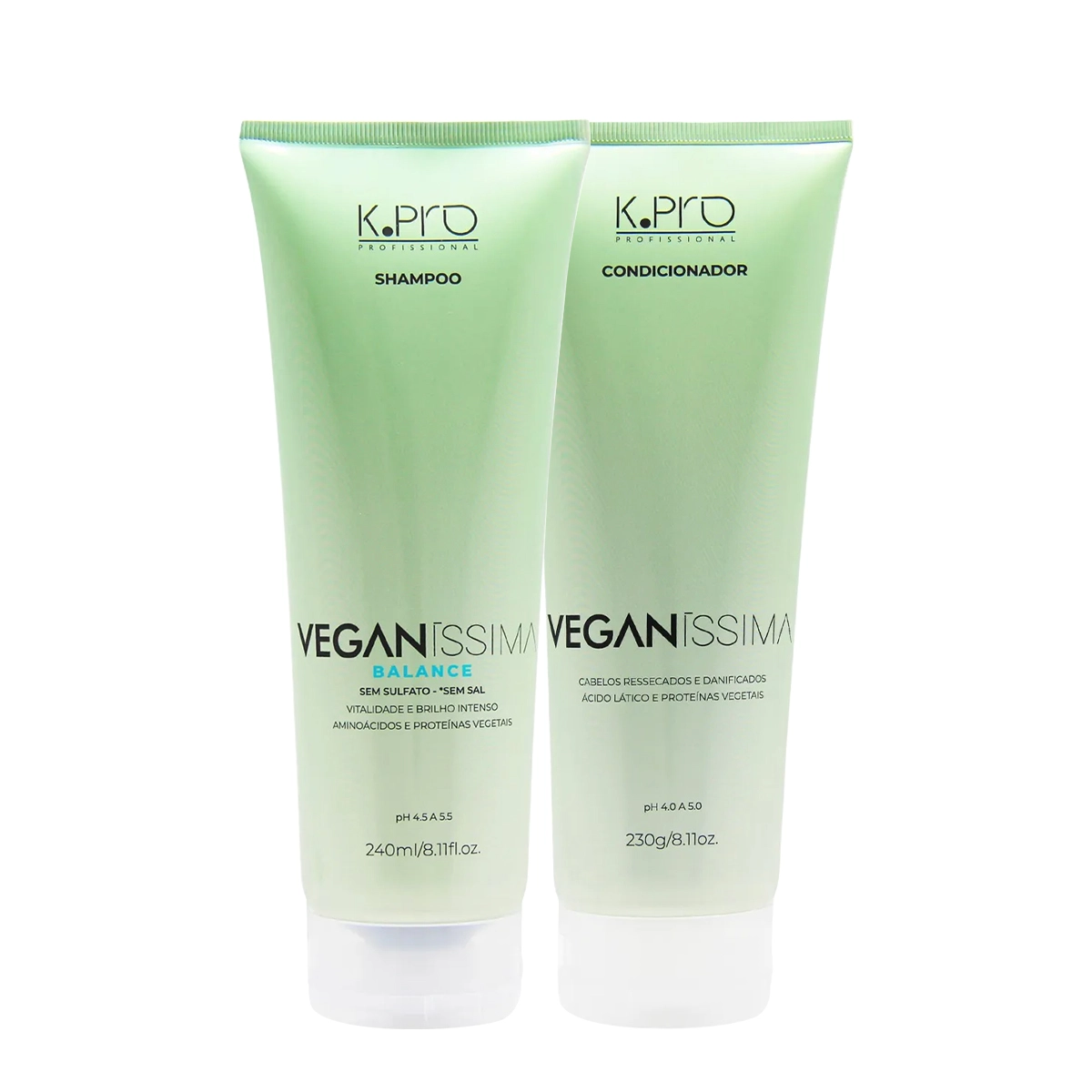 Kit K.Pro Veganíssima Balance Shampoo E Condicionador Cabelos Ressecados (2 Produtos)