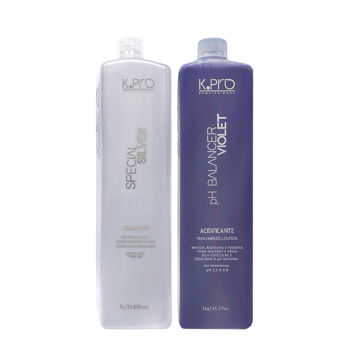 Produto KPro_Profissional_Special_Silver_Ph_5_5_a_6_5_Ph_Balancer_Violet_Shampoo_1L_Mascara_Acidificante_1kg_Evas_1