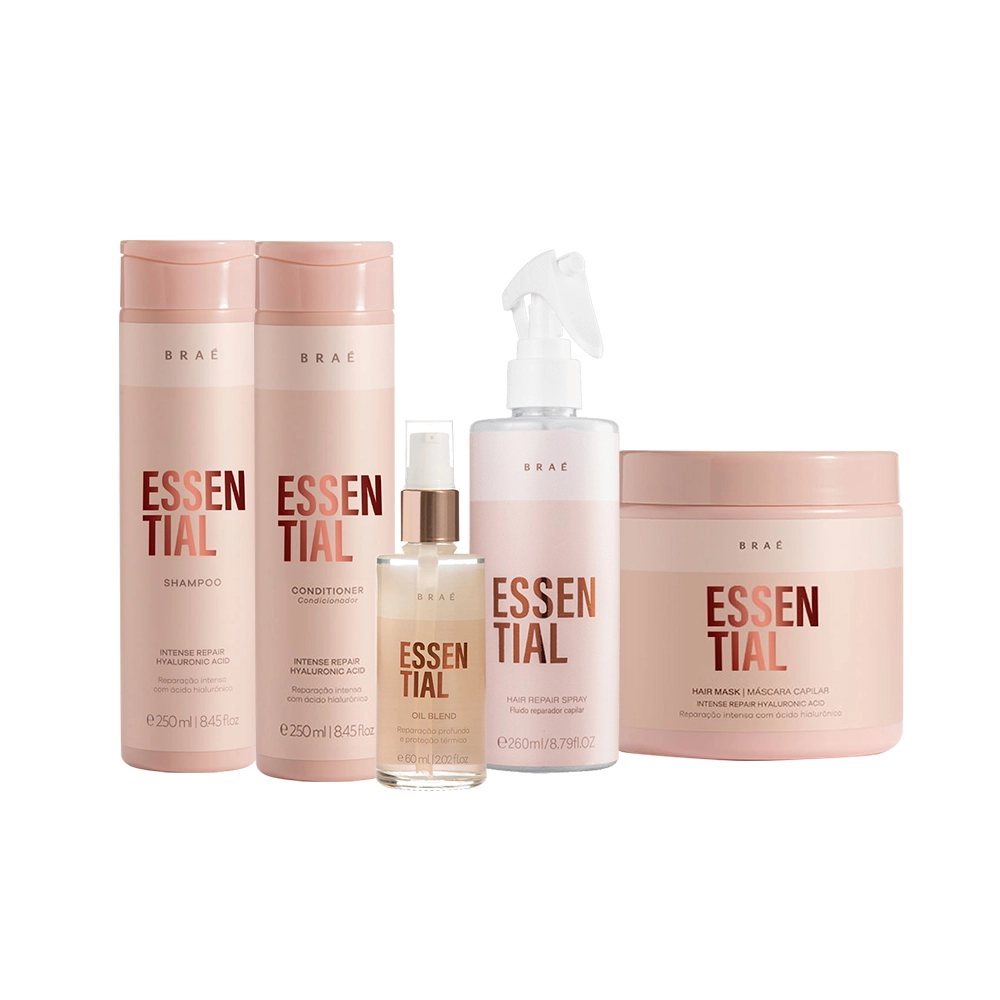 Kit Braé Essential Hair Repair Completo (5 Produtos)