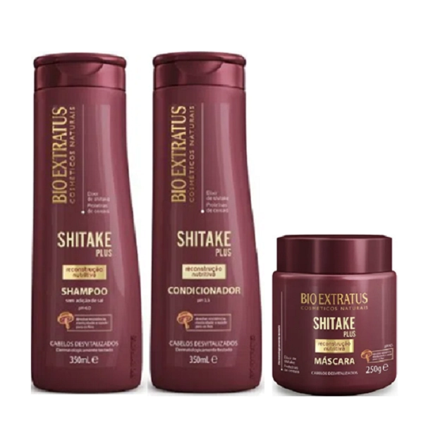 Bio Extratus Shitake Plus (Shampoo+Condicionador 350g+Mascara 250g)