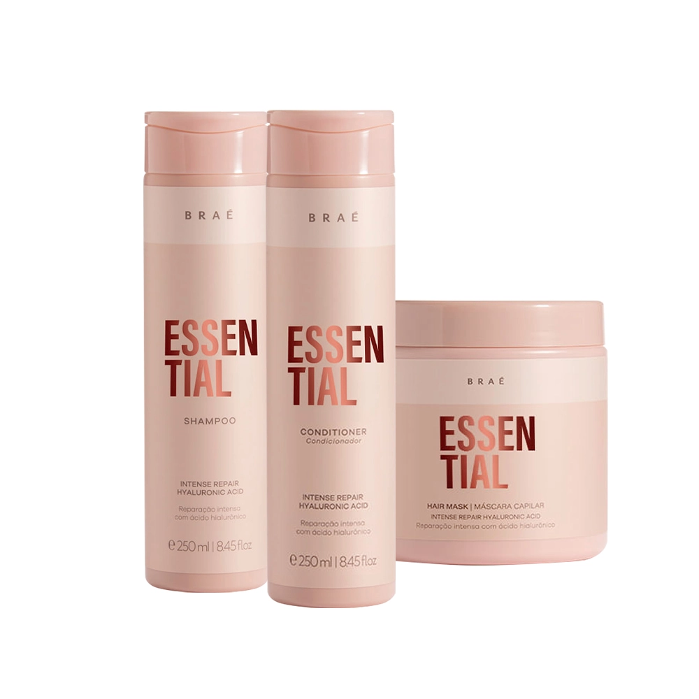 Kit Braé Essential Hair Repair Tratamento (3 Produtos)