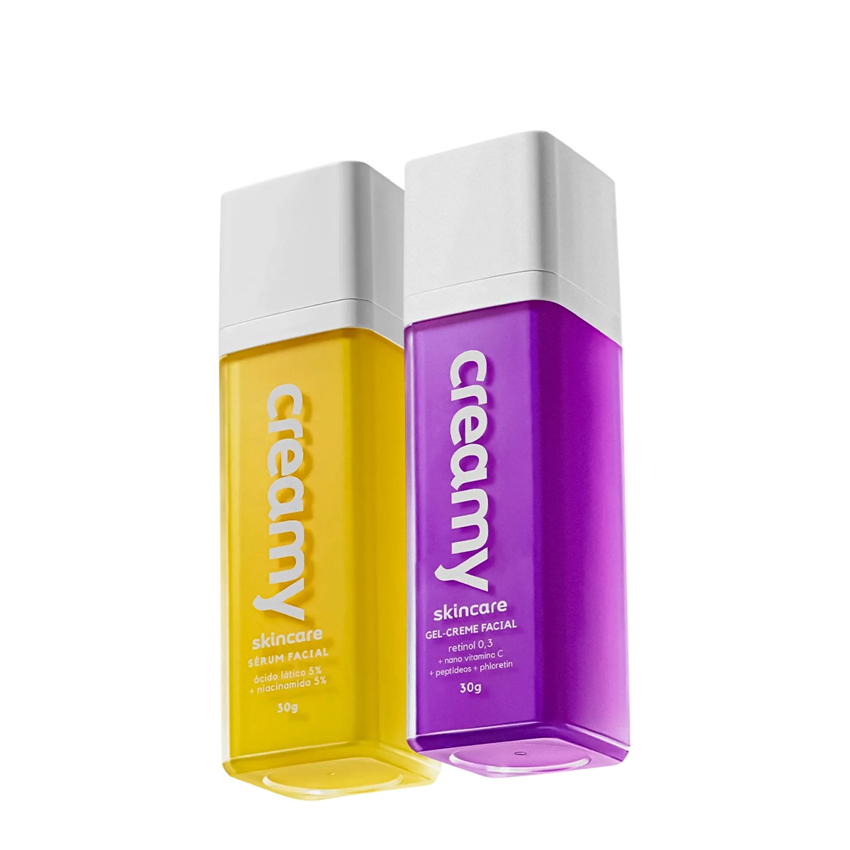 Kit Creamy Ácido Lático Sérum Facial E Creme Retinol 0,3 Antirrugas Concentrado (2 Produtos)