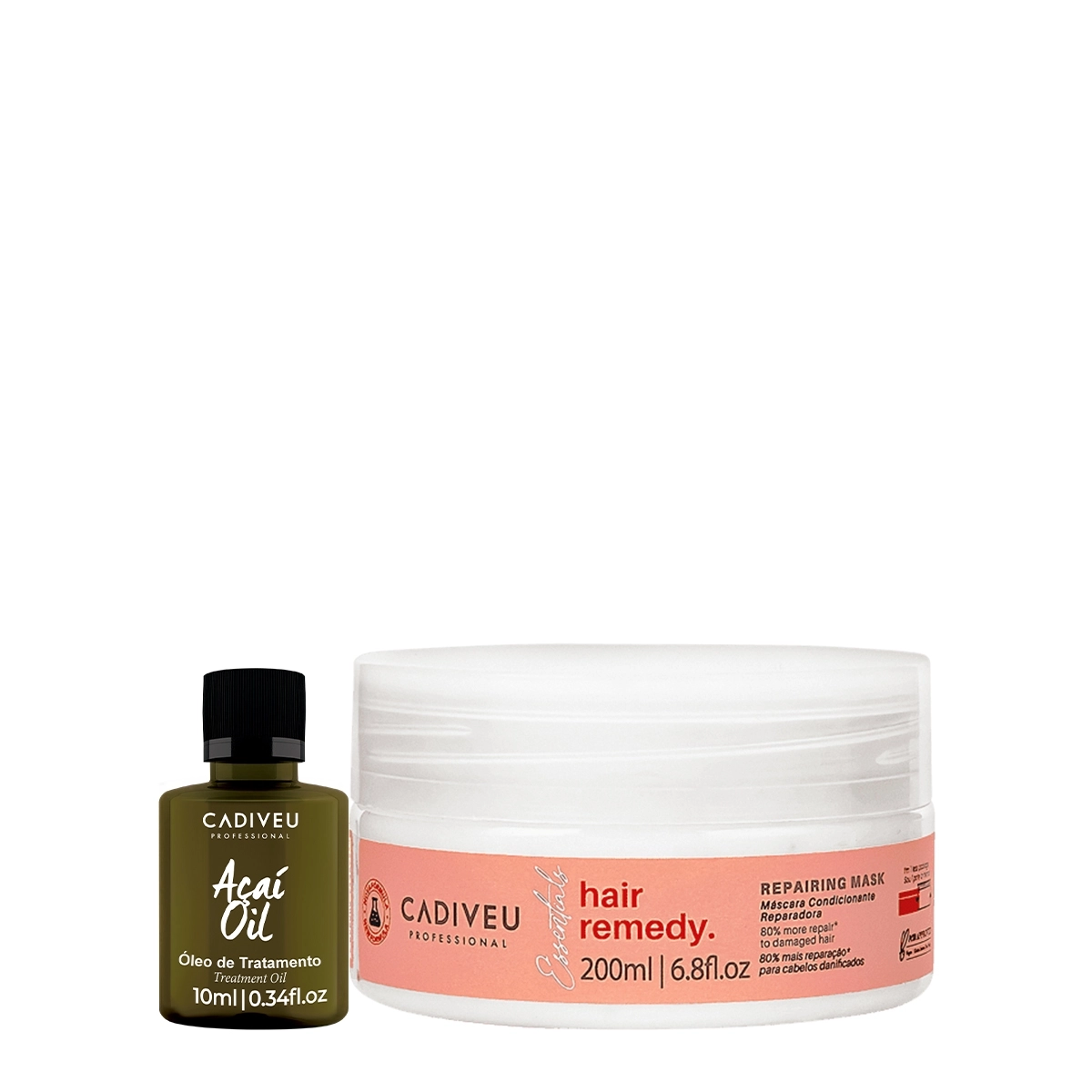Kit Cadiveu Professional Essentials Hair Remedy Máscara E Açaí Oil (2 Produtos)