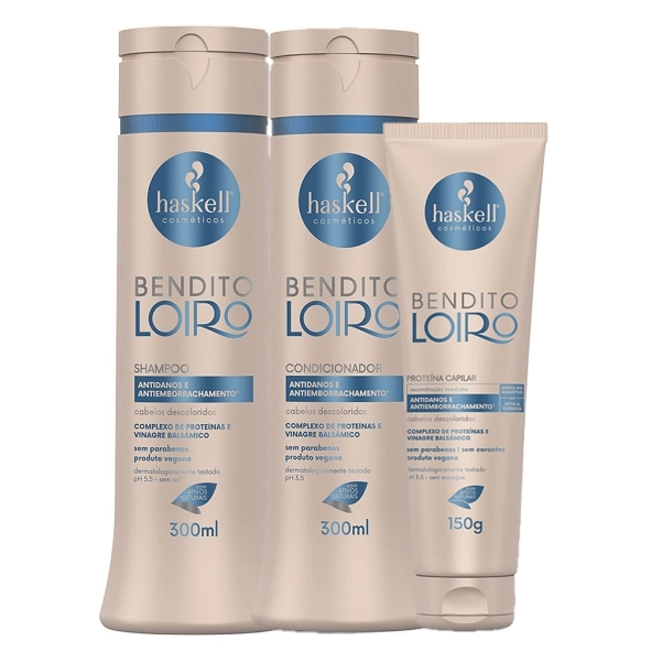 Haskell Bendito Loiro Duo 300ml E Proteina Capilar 150g