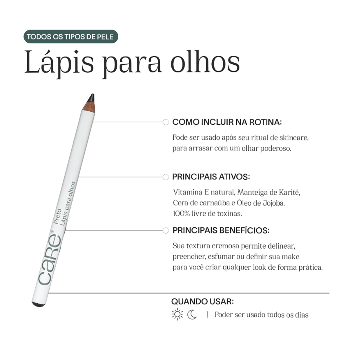Produto Kit_Care_Natural_Beauty_Mascara_de_Cilios_Lapis_para_Olhos_Batom_Poweful_Red_Evas_2
