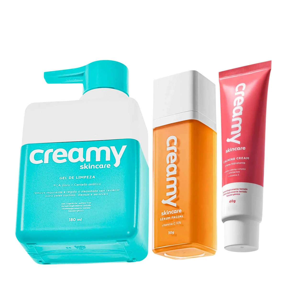 Produto Kit_Creamy_Calming_Cream_Vitamina_C_e_Gel_de_Limpeza_Evas_1