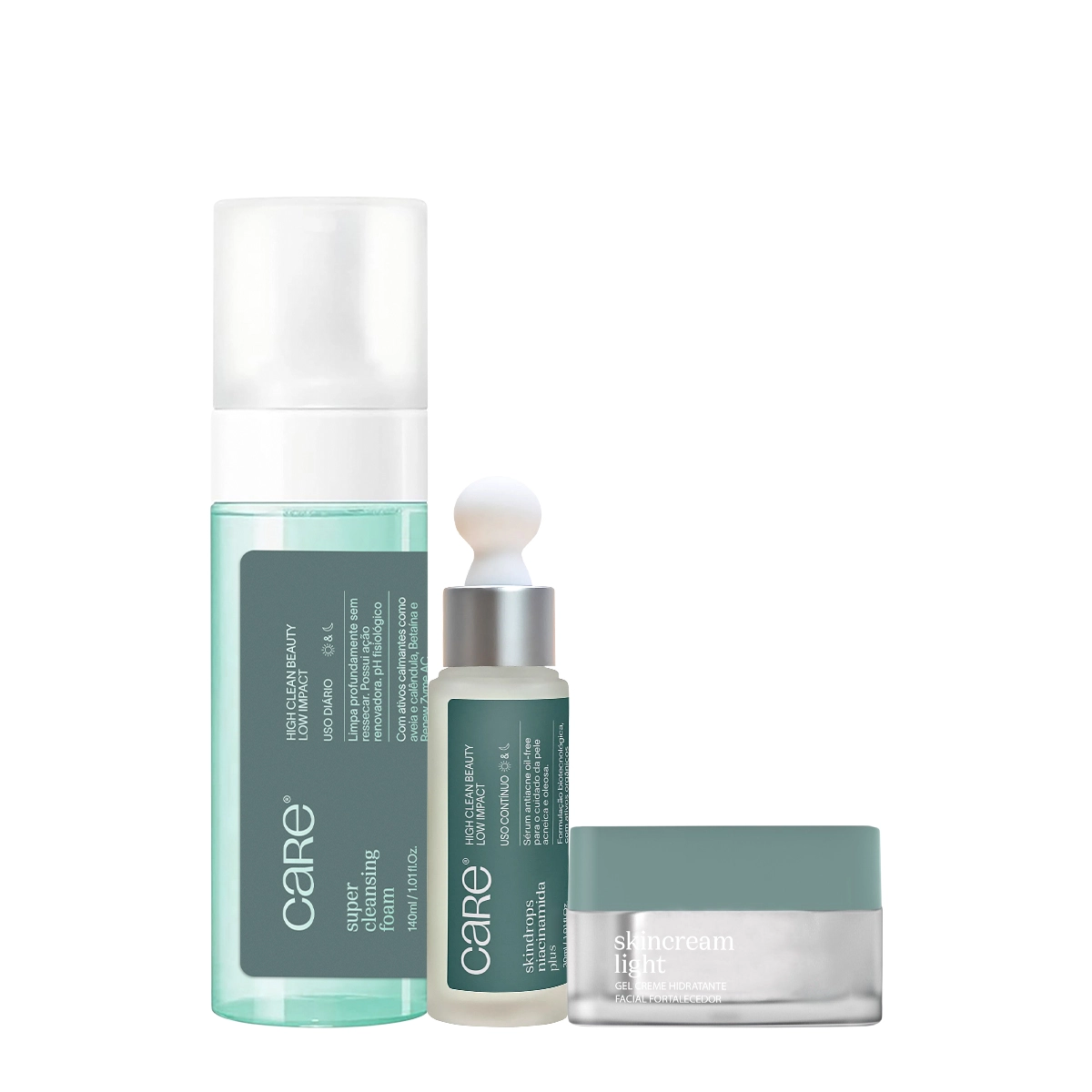 Produto Kit_Care_Natural_Beauty_Light_Cream_Niacinamida_Super_Cleansing_Foam_Evas_1