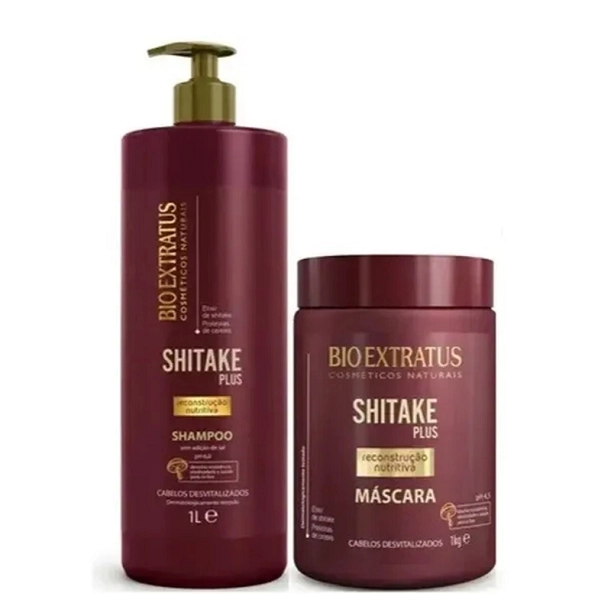 Bio Extratus Shitake Plus - Shampoo 1L+Mascara 1Kg
