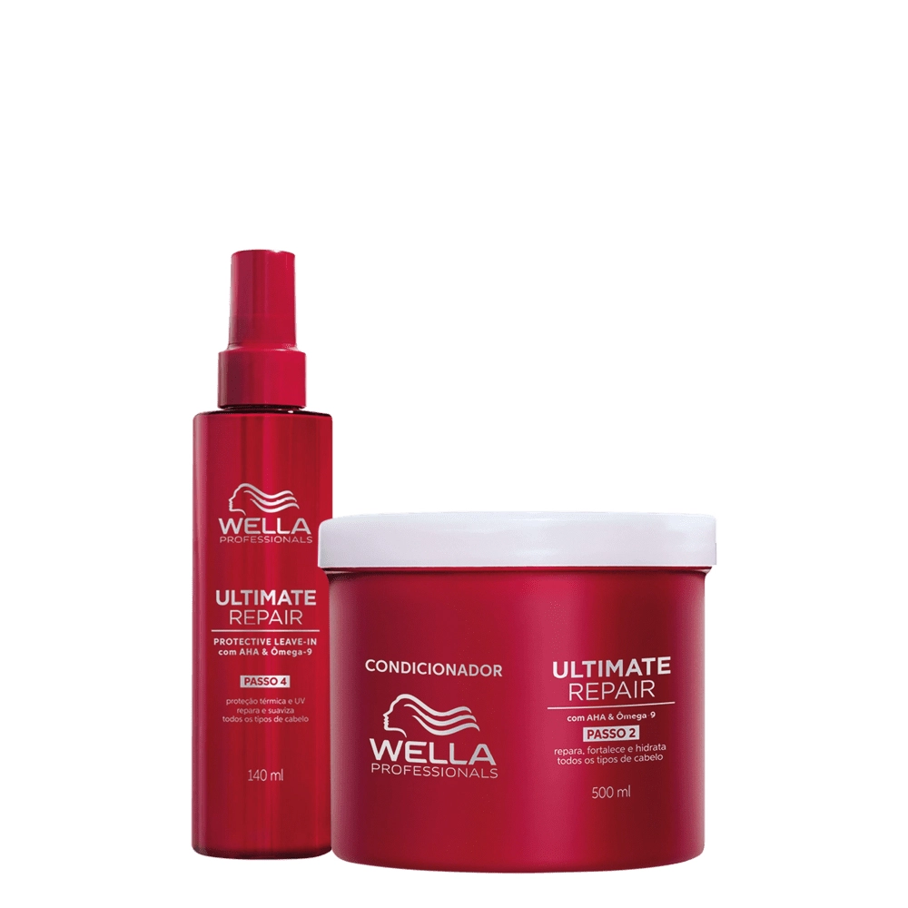 Kit Wella Ultimate Repair Protetor Térmico Leave-In E Condicionador (2 Produtos)