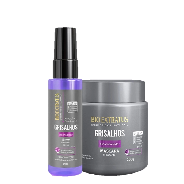 Bio Extratus Grisalhos Kit Mascara Capilar E Serum