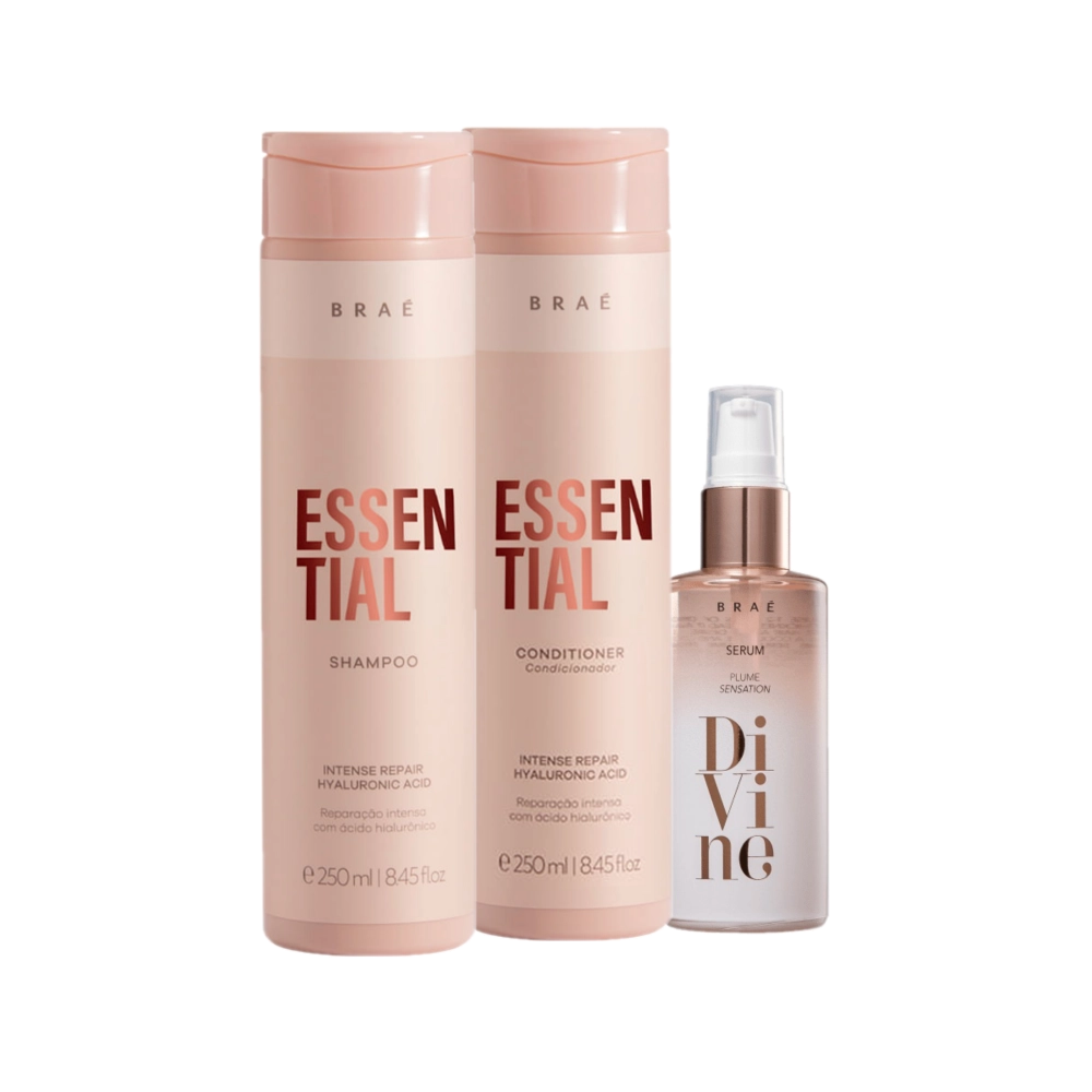 Kit Braé Essential E Óleo Divine (3 Produtos)