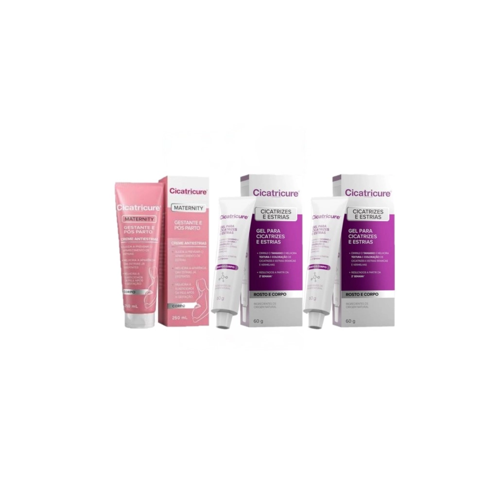 Kit Cicatricure Antiestrias Maternity (3 Produtos)