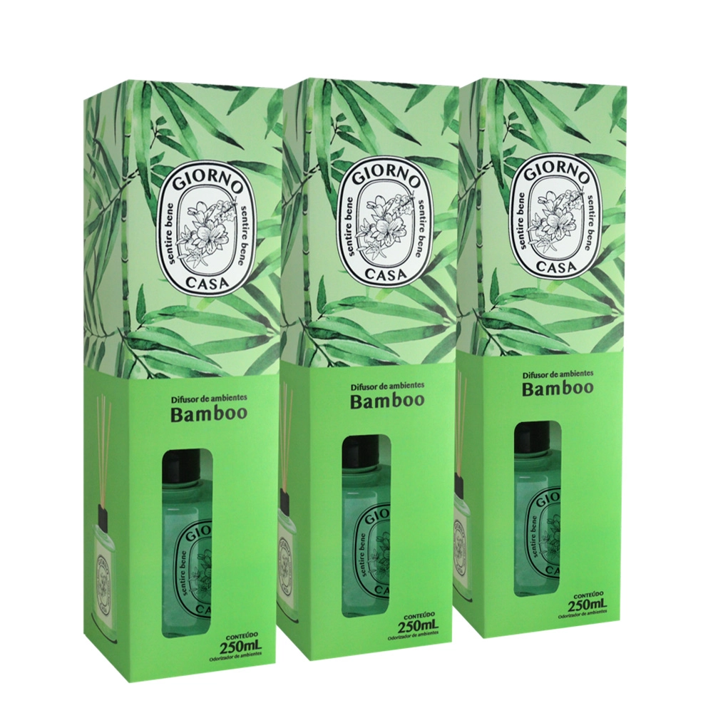 Kit Giorno Casa Sentire Bene Bamboo - Difusor De Ambientes 250ml (3 Unidades)