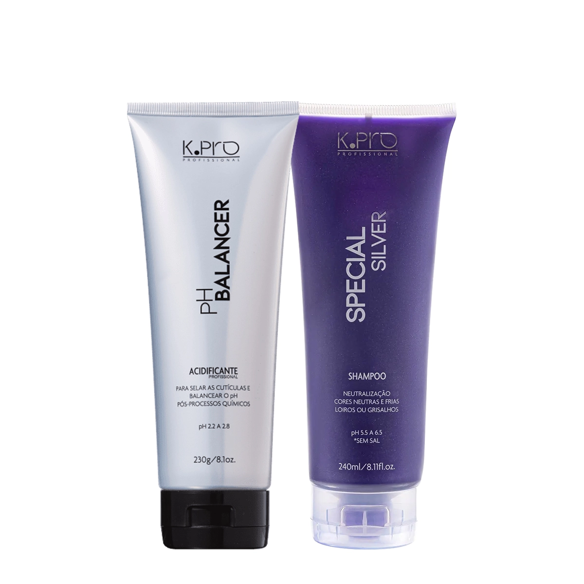 Kit K.Pro Special Silver Ph 5.5 A 6.5 Shampoo E Acidificante (2 Produtos)