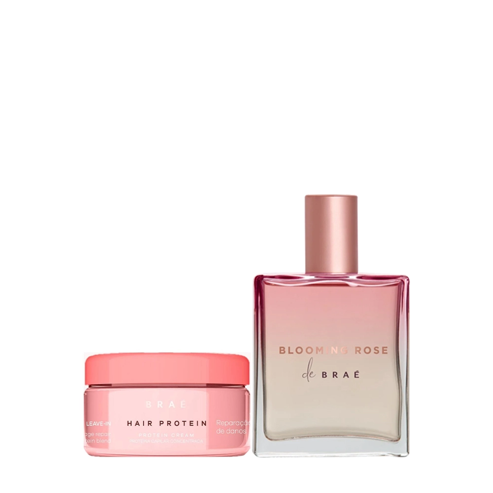 Kit Braé Hair Protein E Blooming Rose Perfume Capilar (2 Produtos)